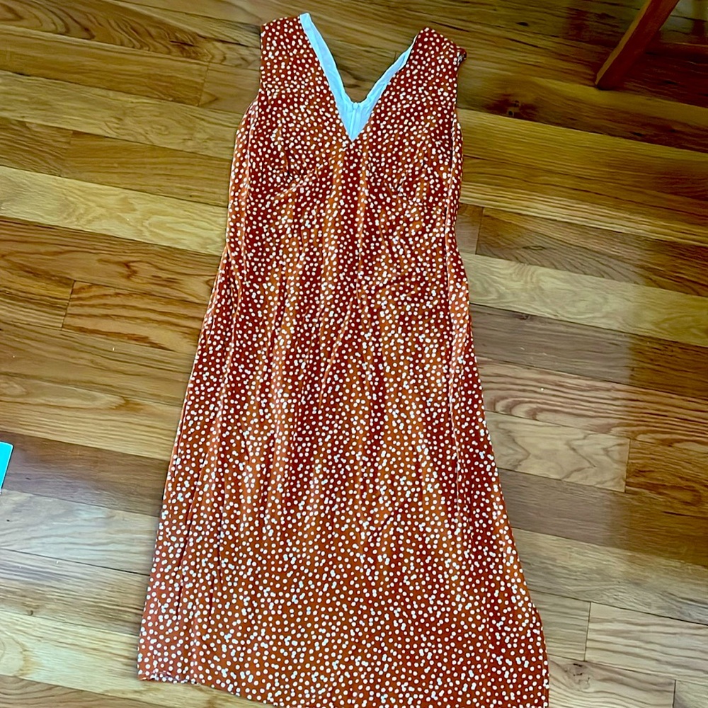 Boho orange slip dress